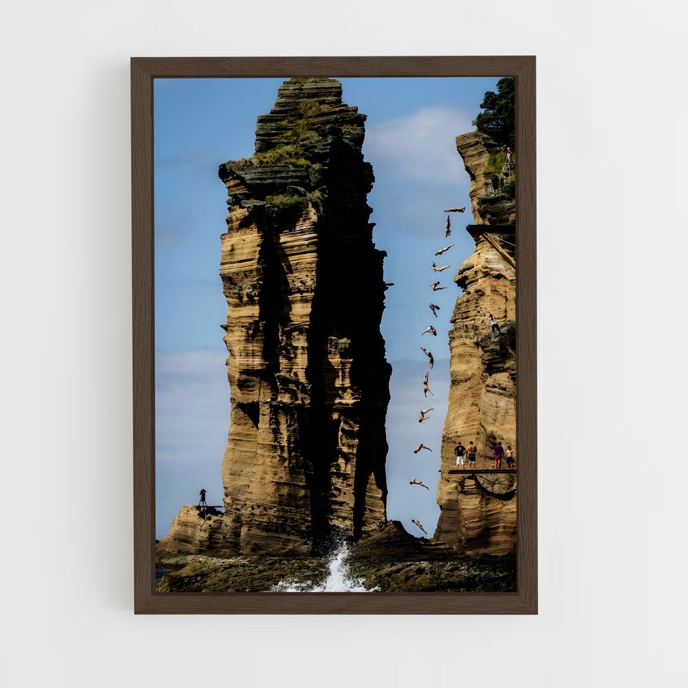 Poster Saut en Flamme – affiche Plongeon de falaise (vue 5)